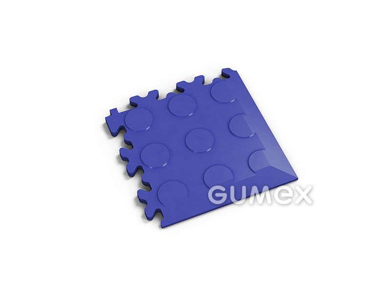 Anlaufecke Fortelock 2046, 7mm, 140x140mm, 92°ShA, Dessin flache Noppen, blau, 
